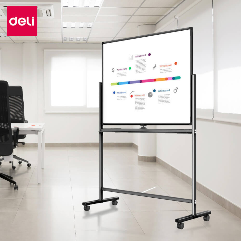 กระดานไวท์บอร์ด DELI 50107-BK-01 ขนาด 90 X 180 CM_4